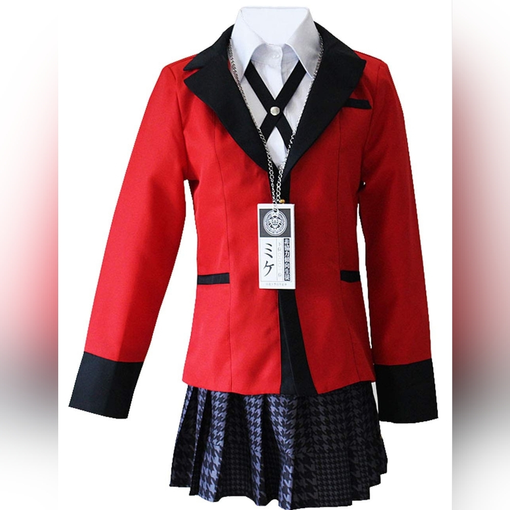 Yumeko Jabami Costume School Uniforms Anime Cosplay Party Full Set (XX-Large)